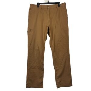 Duluth Trading Co Flex Ballroom Khakis Mens 36x34 Cotton Blend Work Pants Brown